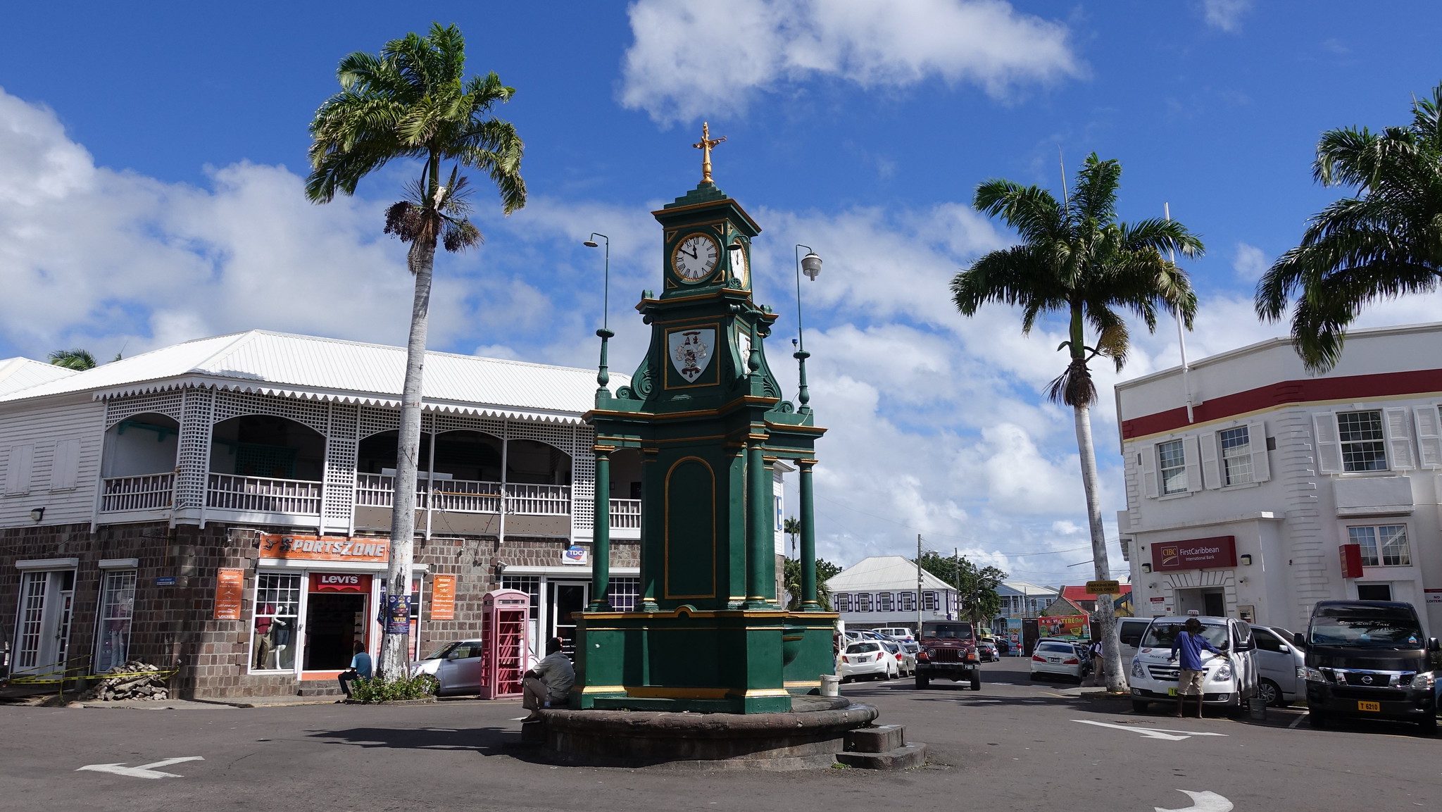 The Berkeley Memorial clock at the Circus in Basseterre, St Kitts